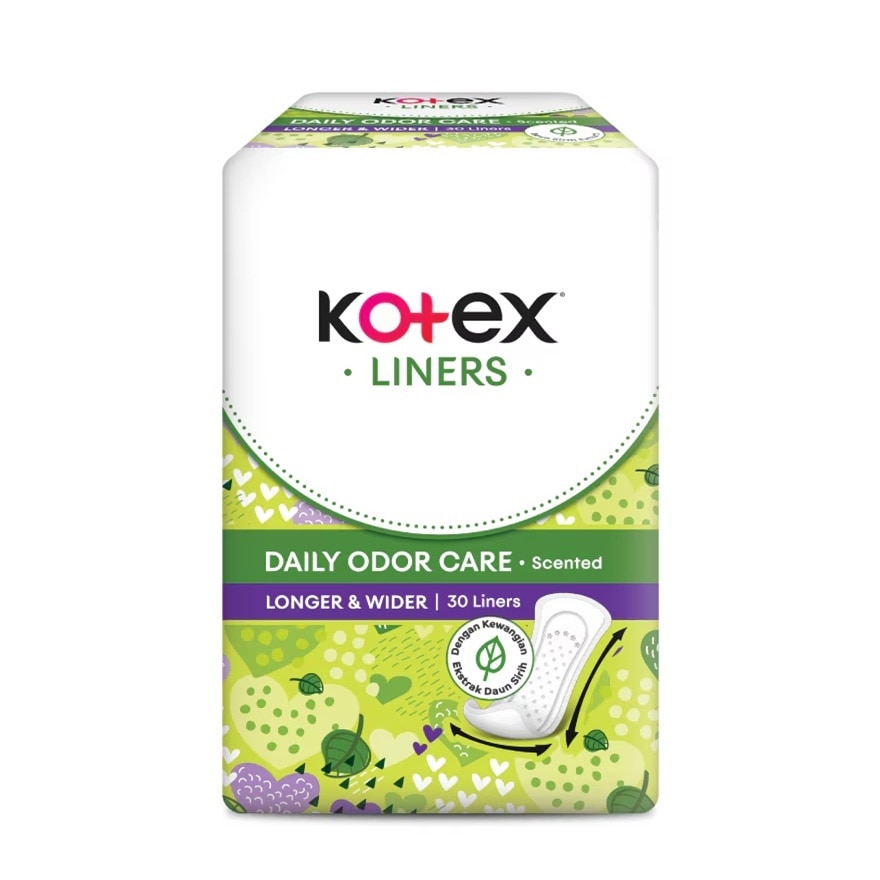 Longer & Wider Scented Pantyliner 17.5cm 30s x24 packs - Odor Care with Daun Sirih Extract Liners