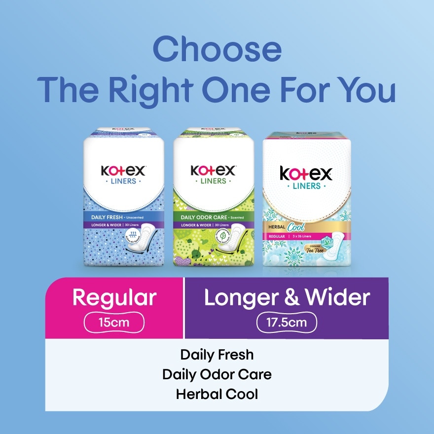 Longer & Wider Unscented Pantyliner 17.5cm 30sx24 -Breathable, Comfortable & Rapid Absorption Liners