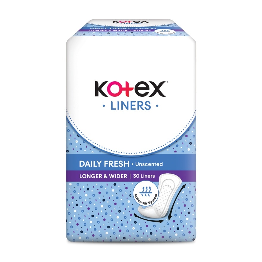 Longer & Wider Unscented Pantyliner 17.5cm 30sx24 -Breathable, Comfortable & Rapid Absorption Liners