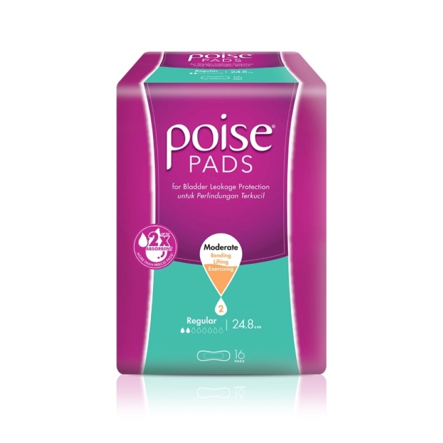 Pads Incontinence / Adult Diapers Regular Non-Wing 24.8cm (16's x 12 packs) image