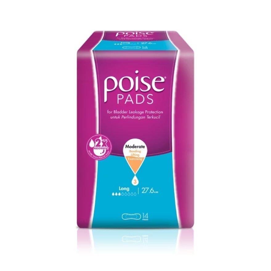 Pads Incontinence / Adult Diapers Long Non Wing 27.6cm (14's x 12 packs)