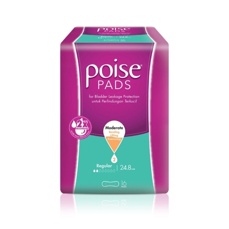 Pads Incontinence / Adult Diapers Regular Non-Wing 24.8cm (16's x 6 packs)
