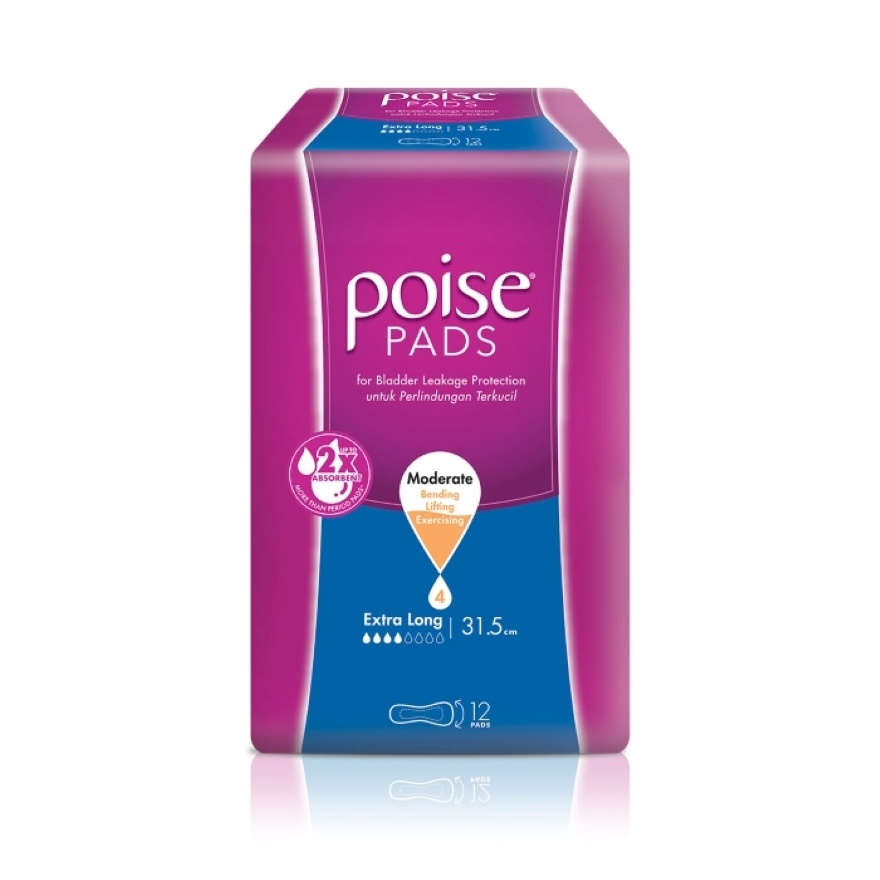 Pads Incontinence / Adult Diapers Extra Long Non Wing 31.5cm (12's x 6 packs)
