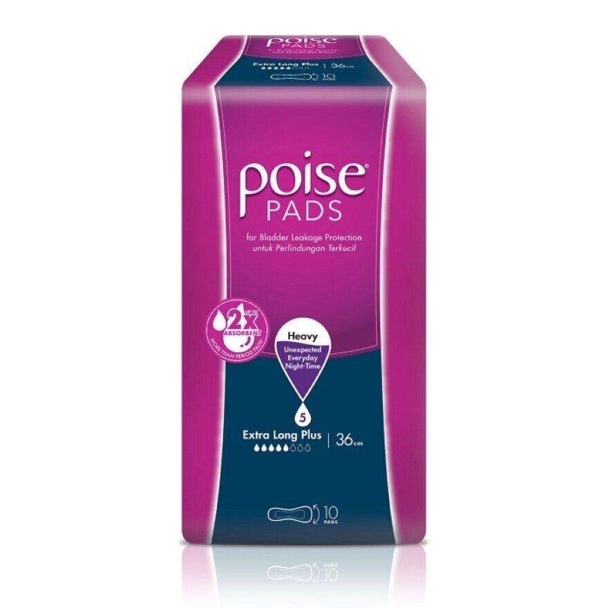 Pads Incontinence/ Adult Diapers Extra Long Plus Non Wing 36cm (10's x 6 packs)
