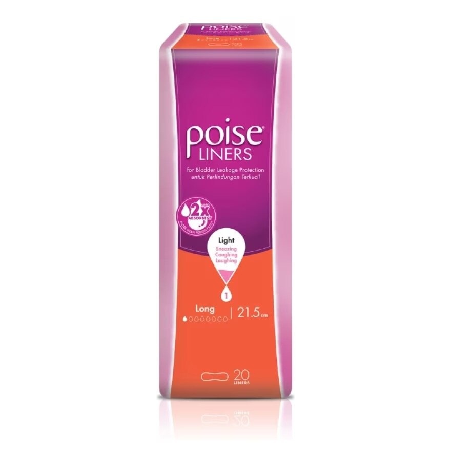 Liners Incontinence / Adult Diapers Long 21.5cm (20's x 6 packs)