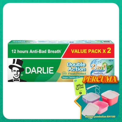 DARLIE - Double Action Toothpaste Fresh Proctect 2 in 1 Advance Mouthwash + Toothpaste