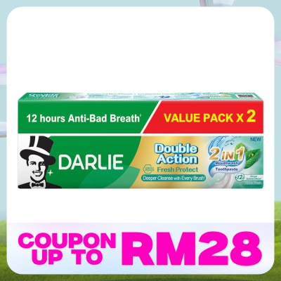 DARLIE Double Action Toothpaste Fresh Proctect 2 in 1 Advance Mouthwash + Toothpaste