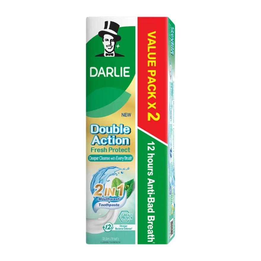 Double Action Toothpaste Fresh Proctect 2 in 1 Advance Mouthwash + Toothpaste