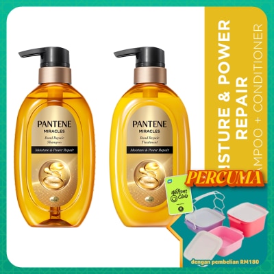 PANTENE - Miracles Moisture & Power Repair Shampoo 440g + Conditioner 440g