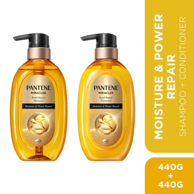 PANTENE - Miracles Moisture & Power Repair Shampoo 440g + Conditioner 440g