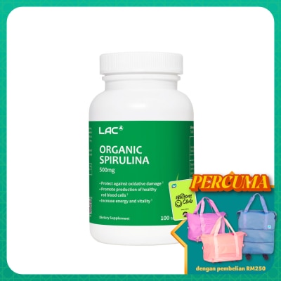 LAC - Organic Spirulina 500mg 100s