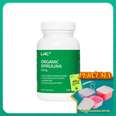 LAC - Organic Spirulina 500mg 100s