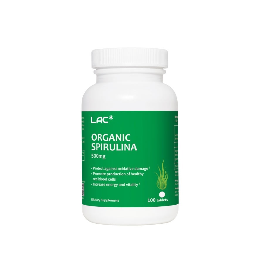 Organic Spirulina 500mg 100s