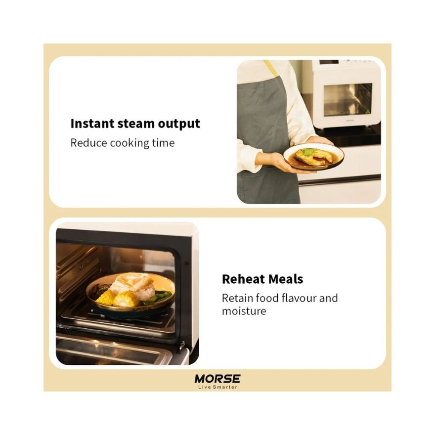 Bravochef Steam Oven i7 with 15L Capacity (White Color)