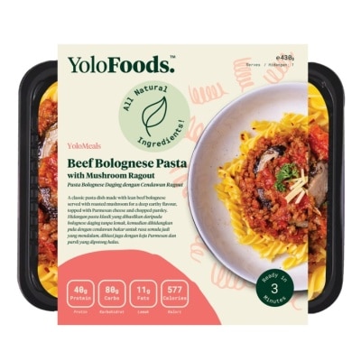 YOLO FOOD Beef Bolognese Pasta with Mushroom Ragout Regular
