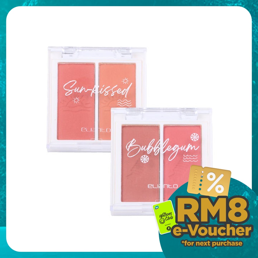 ELIANTO 2 Color Blusher Palate Bubblegum
