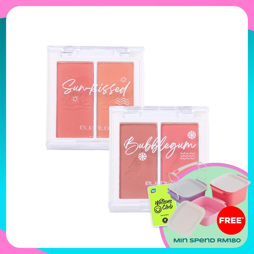 ELIANTO 2 Color Blusher Palate Bubblegum