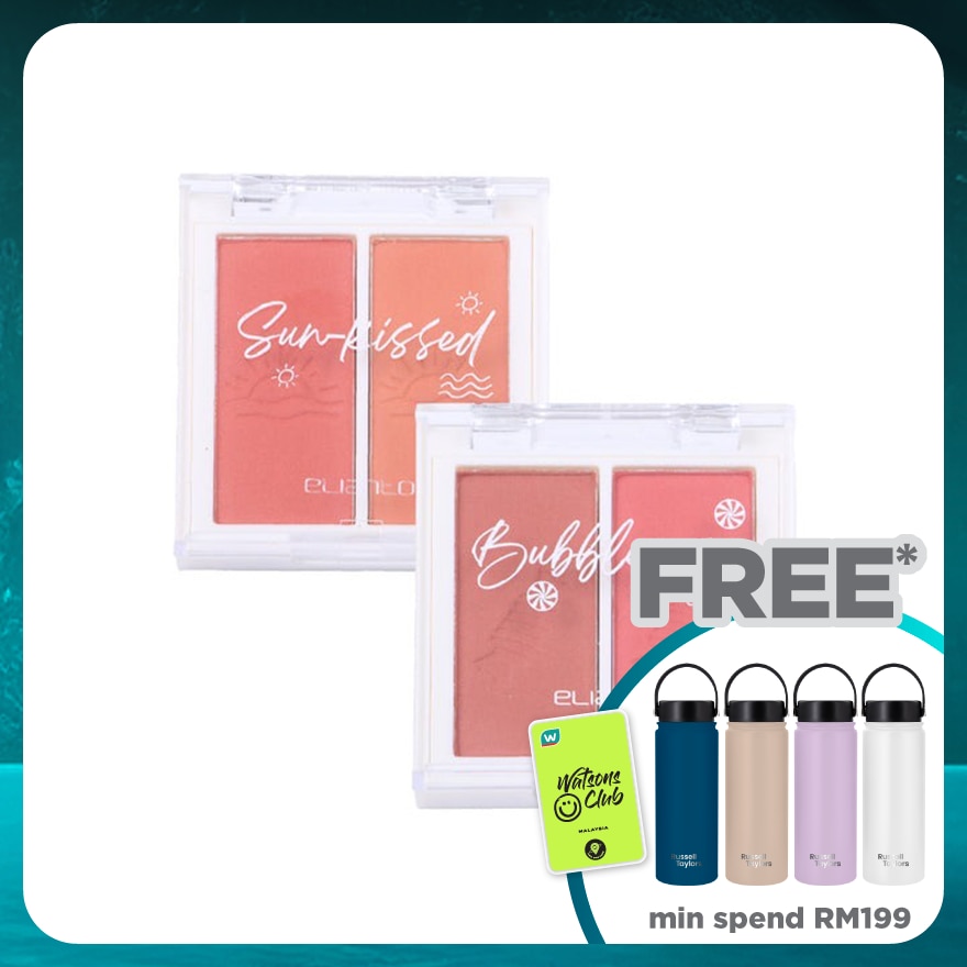 ELIANTO 2 Color Blusher Palate Bubblegum