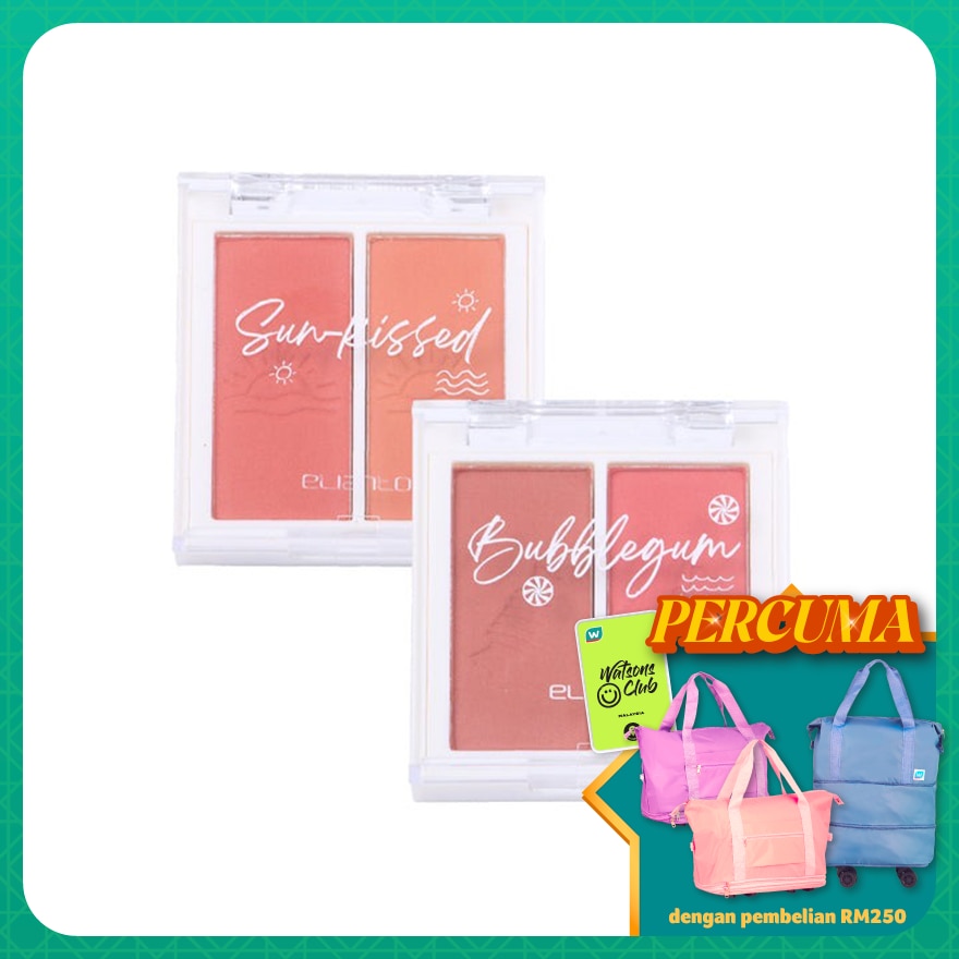 ELIANTO 2 Color Blusher Palate Sun-Kisses