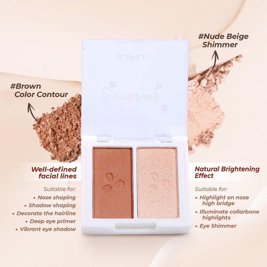 2 In 1 Brownies Contour Kit , pigmented colours image