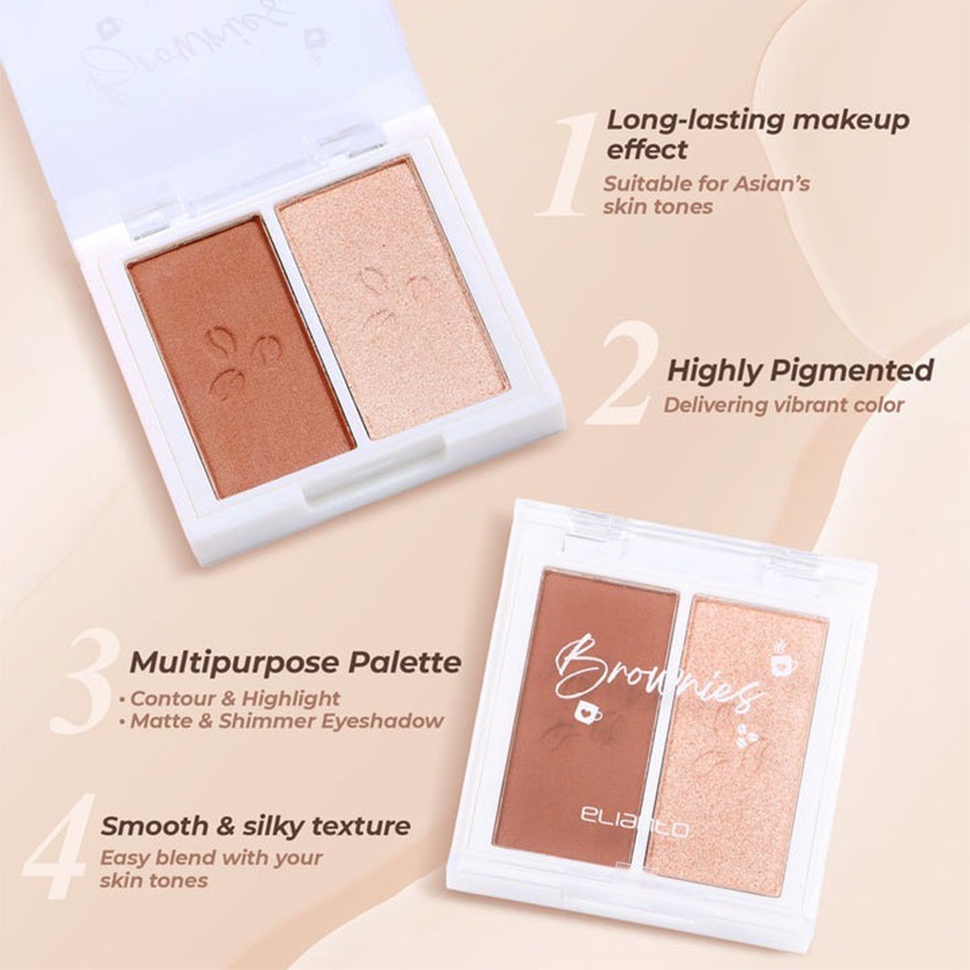 2 In 1 Brownies Contour Kit , pigmented colours image
