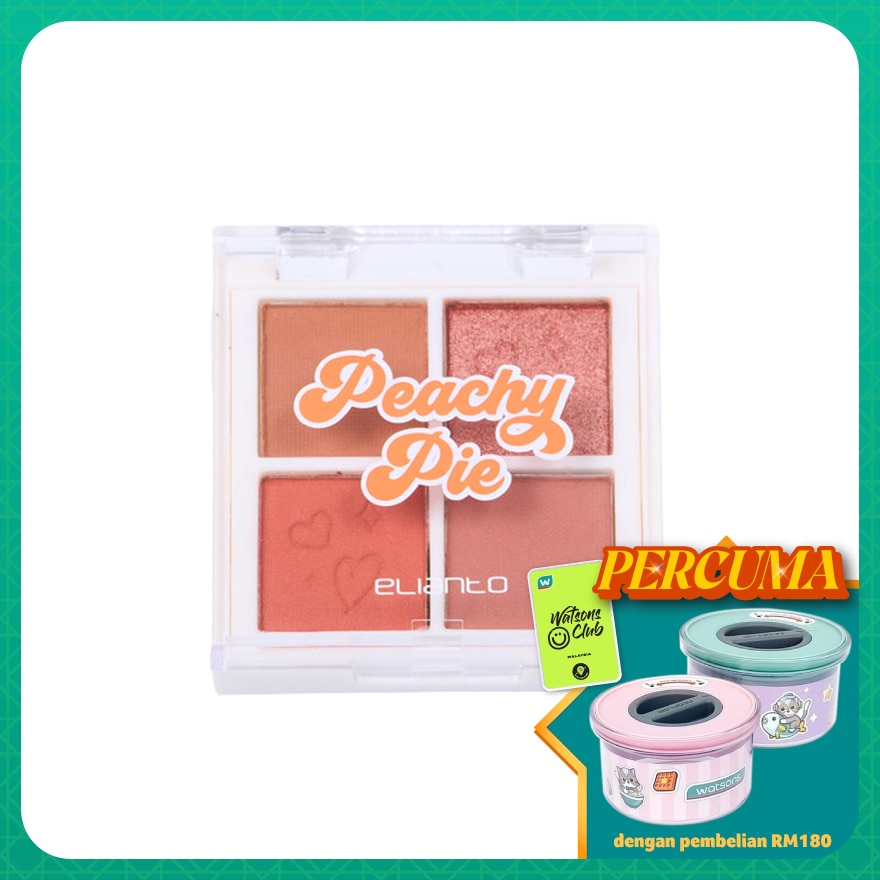 ELIANTO 4 Color Eyeshadow Palette 03 Peachy Pie