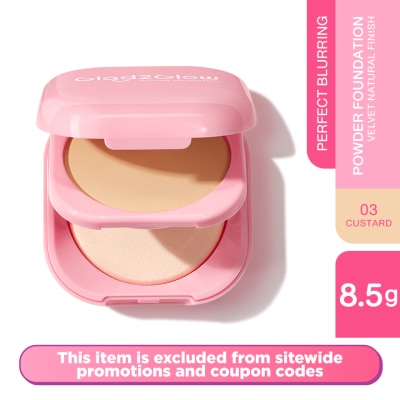 GLAD2GLOW Perfect Blurring Powder Foundation 03 Custard 8.5g