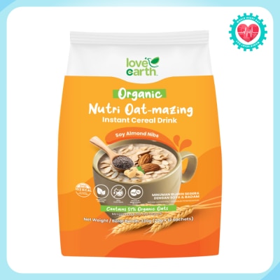 LOVE EARTH Nutri Oat-mazing Instant Cereal Drink Soy Almond Nibs 28g x 12s