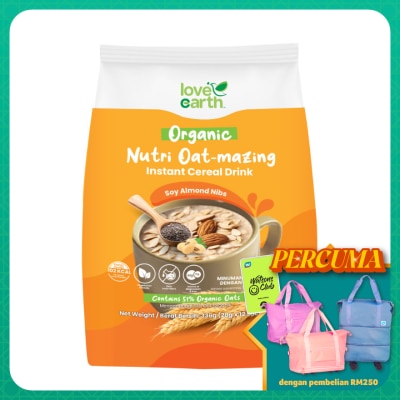 LOVE EARTH - Nutri Oat-mazing Instant Cereal Drink Soy Almond Nibs 28g x 12s