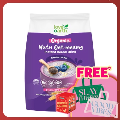 LOVE EARTH Nutri Oat-mazing Instant Cereal Drink Blueberry Chia 28g x 12s