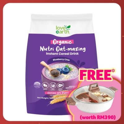 LOVE EARTH Nutri Oat-mazing Instant Cereal Drink Blueberry Chia 28g x 12s