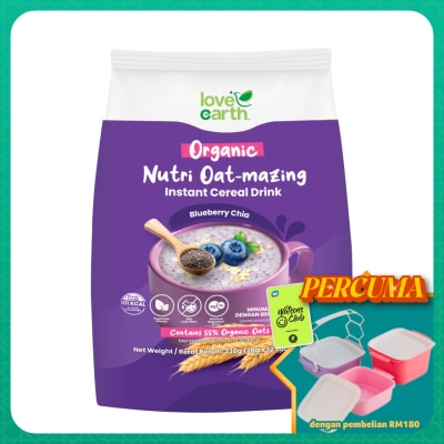 LOVE EARTH - Nutri Oat-mazing Instant Cereal Drink Blueberry Chia 28g x 12s