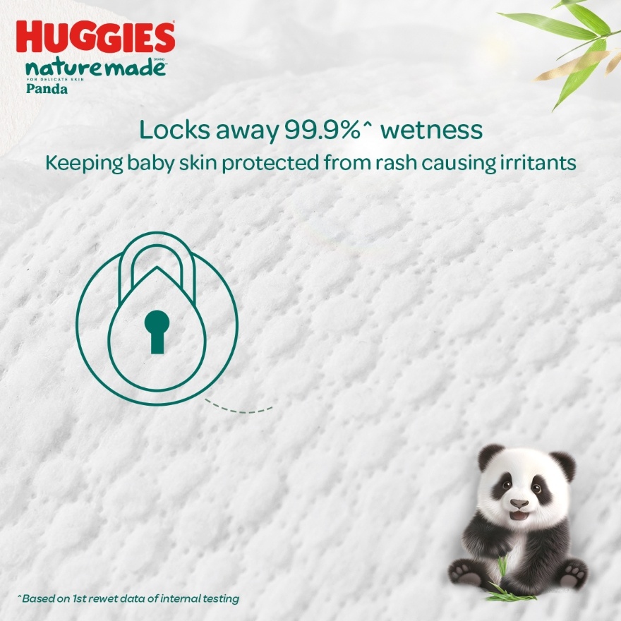 Naturemade Panda Pants Diapers L 42s (3 packs) - Super Premium Baby Diaper with Bamboo Fiber