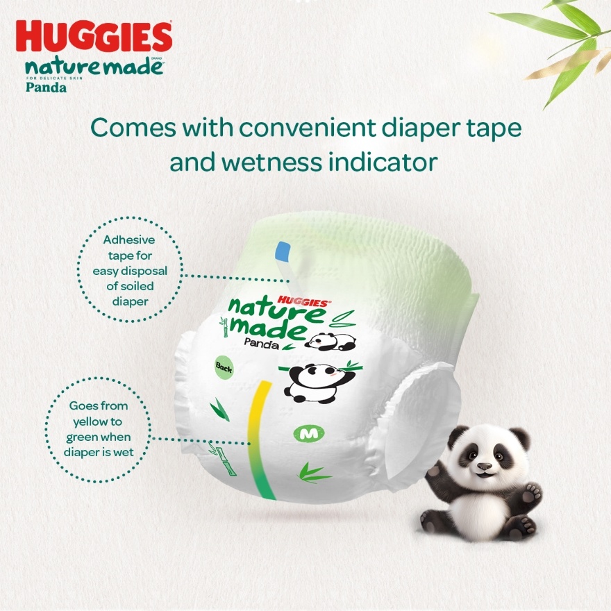 Naturemade Panda Pants Diapers XXL 24s (3 packs) - Super Premium Baby Diaper with Bamboo Fiber