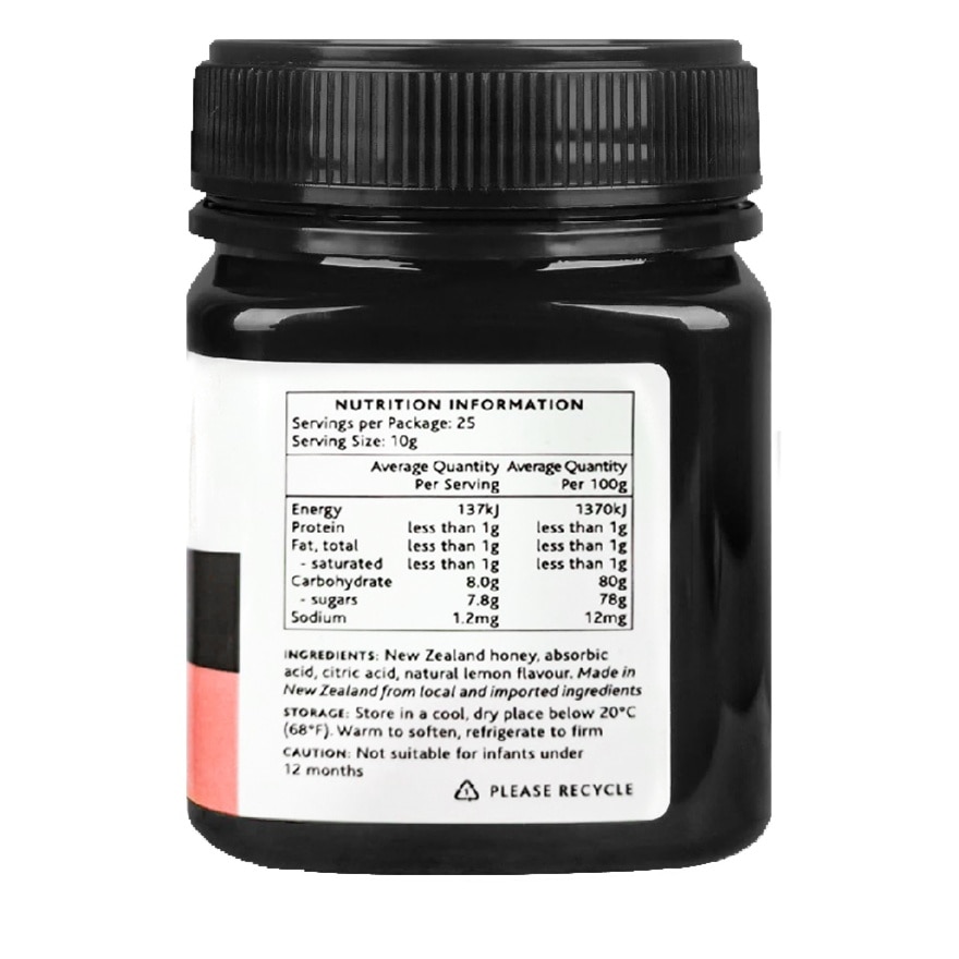 Manuka Honey + Lemon (MGO83+) 250G