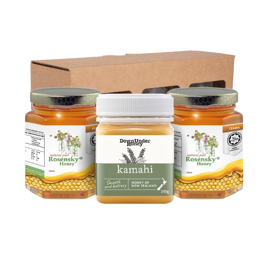 Golden Trio Honey Gift Pack (3 Bottles Per Pack)