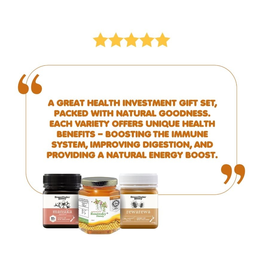 Premium Trio Honey Gift Pack  (3 Bottles Per Pack)
