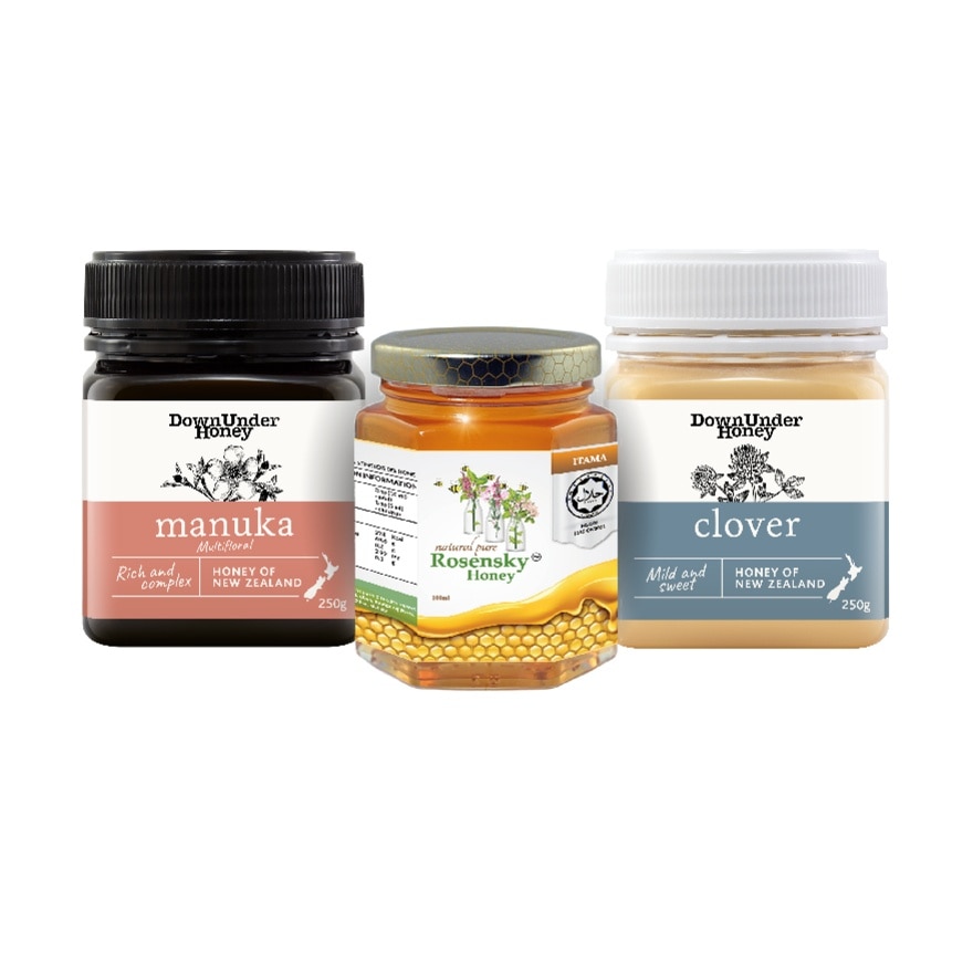 Premium Trio Honey Gift Pack  (3 Bottles Per Pack)