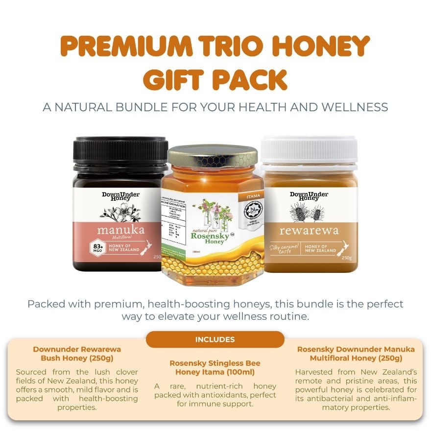 Premium Trio Honey Gift Pack  (3 Bottles Per Pack)