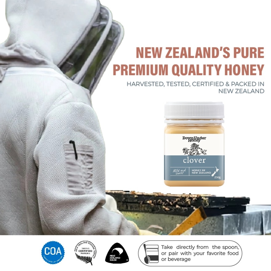 Downunder Clover Honey - 250grams
