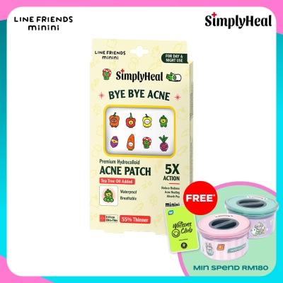 SIMPLYHEAL LINE FRIENDS minini Daily Vegi Day & Night Premium Hydrocolloid Acne Patch 20s