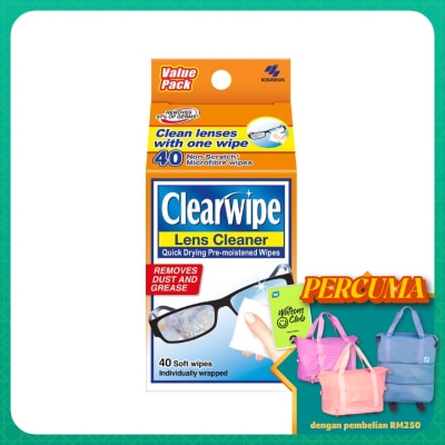 CLEARWIPES - Quick Drying Pre-Moistened Antifog Wipes 40s