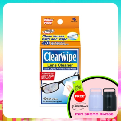 CLEARWIPES - Quick Drying Pre-Moistened Antifog Wipes 40s