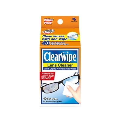 CLEARWIPES Quick Drying Pre-Moistened Antifog Wipes 40s