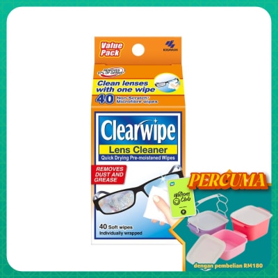CLEARWIPES - Quick Drying Pre-Moistened Antifog Wipes 40s