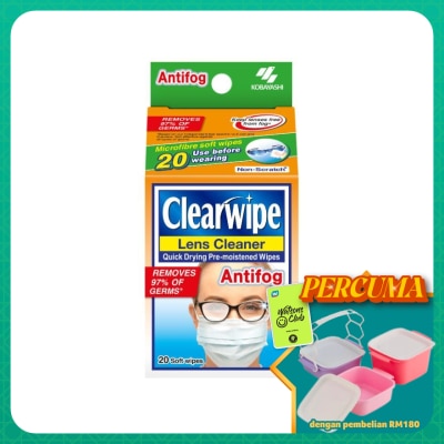 CLEARWIPES - Quick Drying Pre-Moistened Antifog Wipes 20s