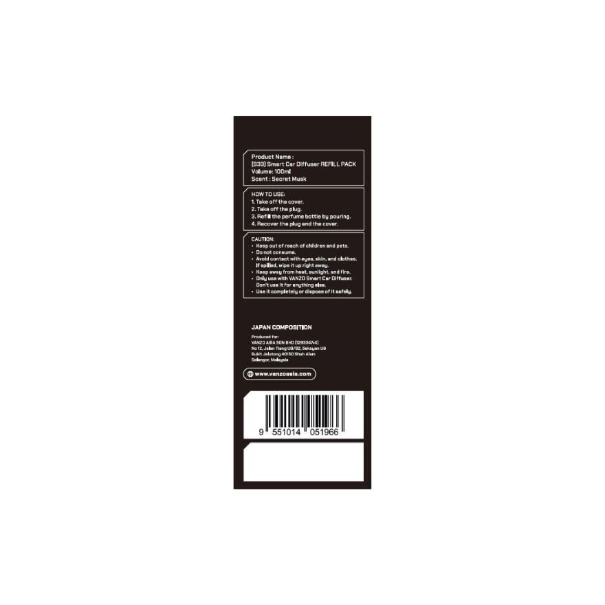Smart car diffuser refill secret musk 100ml