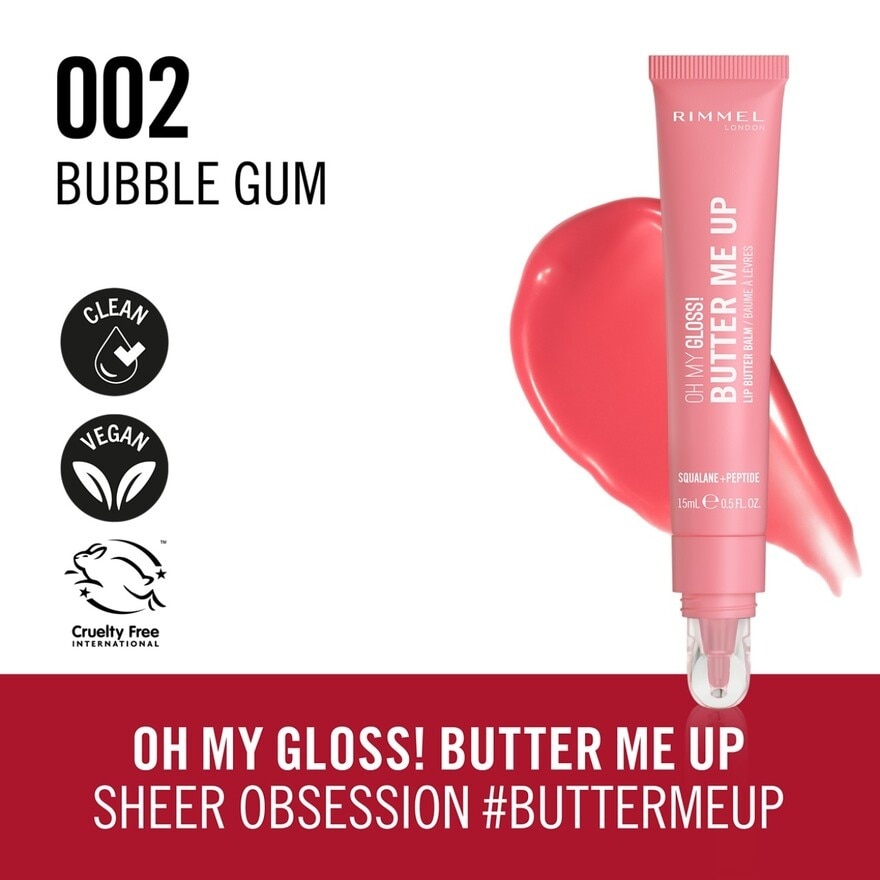 Oh My Gloss Butter Me Up 002 Bubble Gum