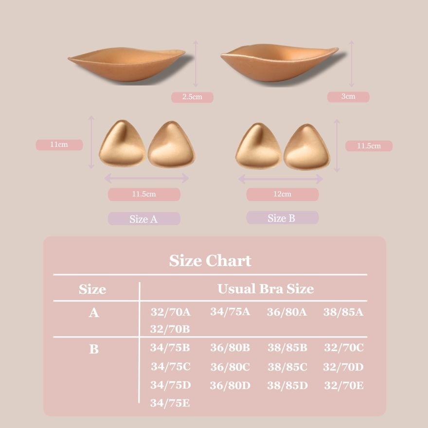 Double-Sided Adhesive Nude Bra (Size B-E)
