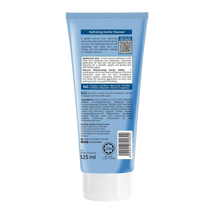 Hyaluronic Acid Hydrating Gentle Cleanser 125ml